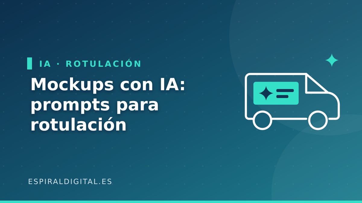 Mockups con IA: prompts para simular rotulación de vehículos, escaparates y camisetas